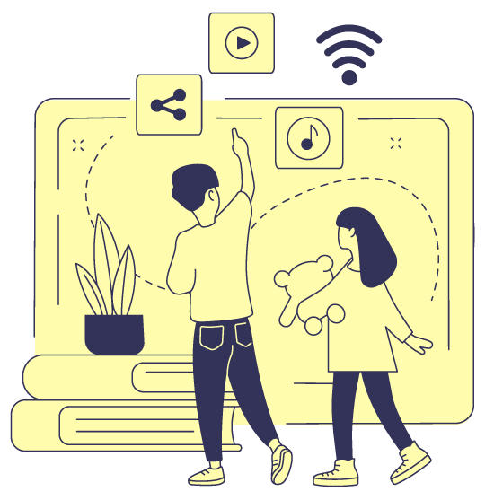 Abbildung: Abstraktes Konzept für digitale Inhalte für Kinder, Workshops für Kinder & Jugendliche © vectorjuice - freepik